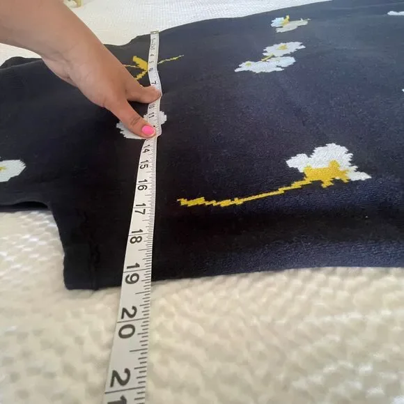 NWT Free Assembly Women's Sleeveless Floral Jacquard Mini Sweater Dress Size L - Picture 6 of 9